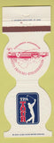 Matchbook Cover - TPA Tour Golf Wethersfield Country Club CT 1982