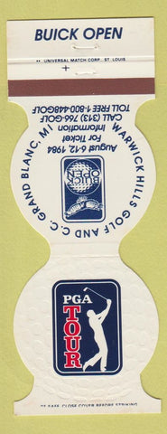 Matchbook Cover - PGA Tour Buick Open Warwick Hills Grand Blanc MI 1984