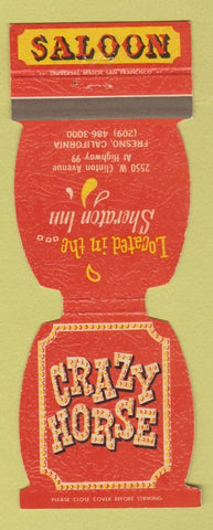 Matchbook Cover - Sheraton Inn Fresno CA Crazy Horse Saloon