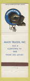 Matchbook Cover - Mack Trucks 75th Allentown PA