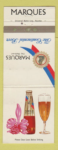 Matchbook Cover - Marques Beer Lone Star San Antonio TX Oklahoma City WEAR