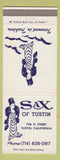 Matchbook Cover - Sax of Tustin CA Furs girlie