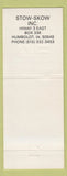 Matchbook Cover - Massey Ferguson Tractors Stow Skow Humboldt IA WEAR