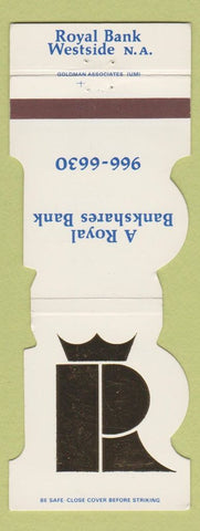 Matchbook Cover - Royal Bank Westside St Louis MO