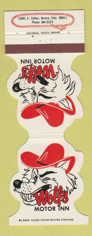 Matchbook Cover - Wolf's Motor Inn Aurora Colorado Colfax