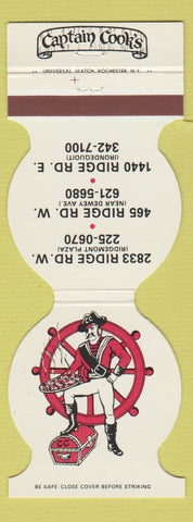 Matchbook Cover - Captain Cook's Rochester NY pirate