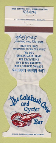 Matchbook Cover - Calabash Cove Oyster Bar Charlotte NC