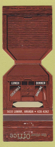 Matchbook Cover - The Other Office Arvada Colorado