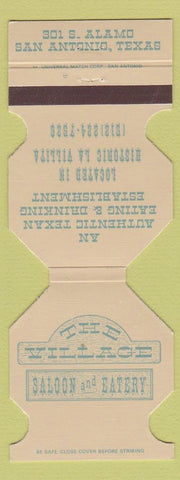 Matchbook Cover - The Village Saloon Eatery San Antonio TX