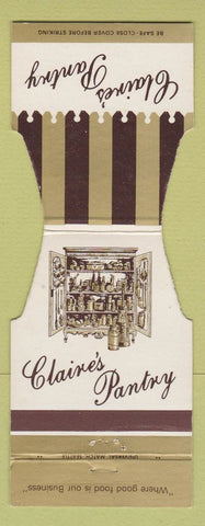 Matchbook Cover - Claire's Pantry Edmonds WA
