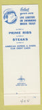 Matchbook Cover - Tom Paine's Gourmet Restaurant Lancaster PA