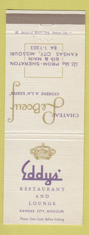 Matchbook Cover - Eddys' Restaurant Kansas City MO