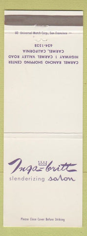 Matchbook Cover - Inga Britt Slenderizing Salon Carmel CA