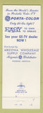 Matchbook Cover - GE TV Color football Phoenix AZ