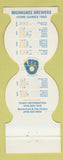 Matchbook Cover - Milwaukee Brewers Baseball 1983 West Allis State Bank WI
