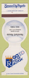 Matchbook Cover - Kansas City Royals Baseball 1982 Hereford House Kansas City MO