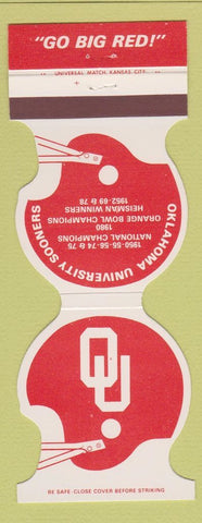 Matchbook Cover - Oklahoma Sooners Football 1980 Bank Tulsa Shawnee OK