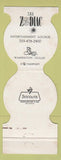 Matchbook Cover - The Zodiak Lounge Washington Dulles DC