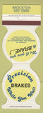 Matchbook Cover - Precision Brakes Brockton MA