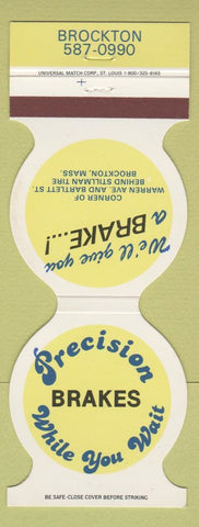 Matchbook Cover - Precision Brakes Brockton MA
