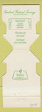 Matchbook Cover - Central Federal Savings Terre Haute Clinton Rockville IN