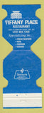 Matchbook Cover - Tiffany Place Restaurant Pittsburgh PA