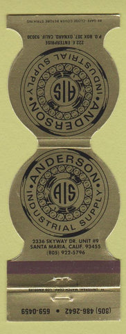 Matchbook Cover - Anderson Industrial Supply Oxnard CA