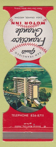 Matchbook Cover - San Francisco Giants Baseball Motor Inn Casa Grande AZ