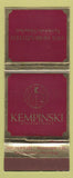 Matchbook Cover - Kempinski Vier Jahreszeiten Munchen Munich Germany