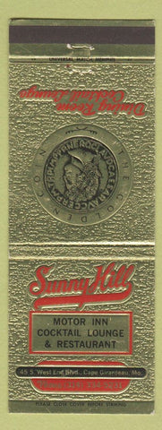 Matchbook Cover - Sunny Kill Motor Inn Cape Girardeau MO Golden Coin