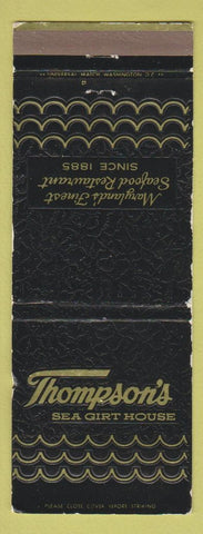 Matchbook Cover - Thompson's Sea Girt House Baltimore MD WEAR
