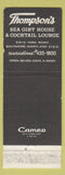 Matchbook Cover - Thompson's Sea Girt House Baltimore MD WEAR