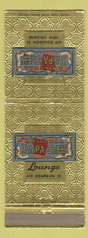 Matchbook Cover - Papa Joe's New Orleans LA WEAR