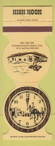 Matchbook Cover - High Noon Restaurant Albuquerque NM Jewelite