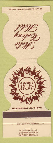 Matchbook Cover - Helio Colony Hotel Clayton MO