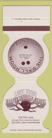 Matchbook Cover - Lake Region Bowling Center Gilford NH
