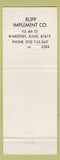 Matchbook Cover - Massey Ferguson Tractors Wakeeney KS WEAR