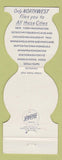 Matchbook Cover - Northwest Orient Airlines Jewelite