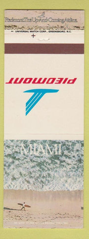 Matchbook Cover - Piedmont Airlines Miami FL
