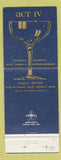 Matchbook Cover - Act IV Restaurant Detroit MI