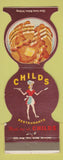 Matchbook Cover - Childs Restaurants girlie pancakes  Jewelite