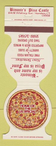 Matchbook Cover - Bimonte's Pizza Castle Hamden CT