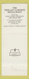 Matchbook Cover - Trolley Gardens Restaurant Salt Lake City UT