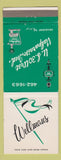 Matchbook Cover - Wellmans Holiday Inn Valparaiso IN