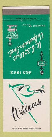 Matchbook Cover - Wellmans Holiday Inn Valparaiso IN
