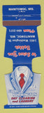 Matchbook Cover - Globe Normington Cleaners Laundry Manitowoc WI