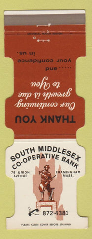 Matchbook Cover - South Middlesex COOP Bank Framingham MA