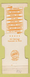 Matchbook Cover - South Middlesex COOP Bank Framingham MA