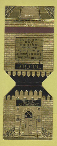 Matchbook Cover - El Cid Restaurant Miami FL