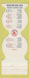 Matchbook Cover - Boston Red Sox Baseball McDonald's Raymond NH 1981